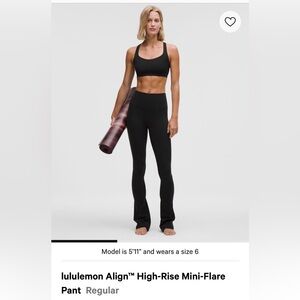 NWT lululemon Align High Rise Mini-Flare Pant